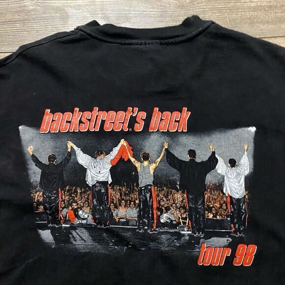 Backstreet Boys 1998 Tour VINTAGE Double-Sided T-shirt Sz Large - Picture 4 of 8